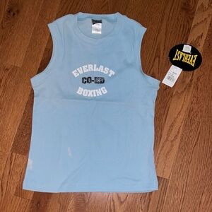 NWT Everlast Womens Light Blue Muscle Tee Size Large